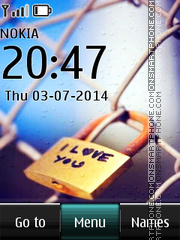 Love lock 01 es el tema de pantalla