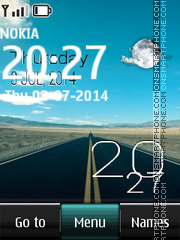 Highway with Clock Theme-Screenshot