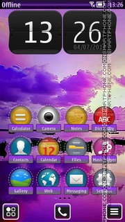Скриншот темы Purple Sea HD
