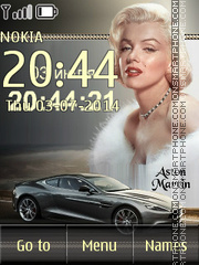 Скриншот темы Marilyn Monroe and Aston Martin