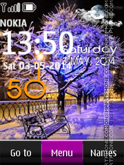 Winter Park Live Clock tema screenshot