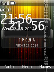 Abstract SWF Clock 01 tema screenshot