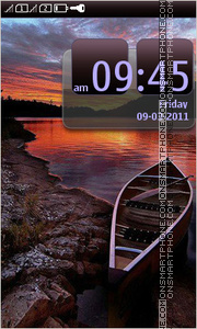 Evening with Sunset theme screenshot