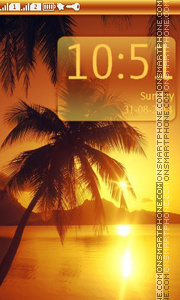 Palms At Sunset tema screenshot