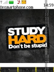 Study Hard es el tema de pantalla