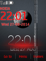 Fluorescent Clock theme screenshot