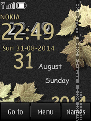 Leaves Clock theme screenshot