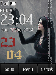 Gothic Clock tema screenshot