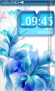 Blue Flowers 05 tema screenshot