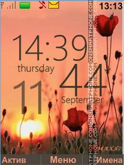 Poppies Sunset es el tema de pantalla