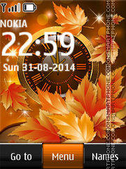 Autumn Dual Clock es el tema de pantalla