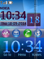 Colorful Digital Clock tema screenshot