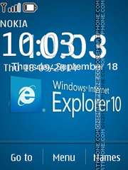 Скриншот темы Internet Explorer Clock