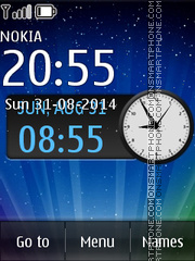 Shine Clock tema screenshot