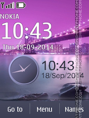 City of Lights with Clock tema screenshot