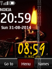 Zippo Digital Clock 01 tema screenshot