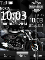 Harley Davidson Dual Clock theme screenshot