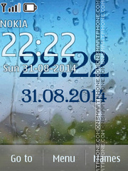 Rain Clock theme screenshot