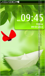 Red butterfly 01 Theme-Screenshot