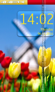 Yellow & Red Tulips Theme-Screenshot