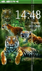 Capture d'écran Tigers Collage thème