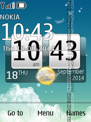 Sky Desire Big Clock Theme-Screenshot