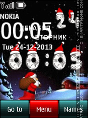 Christmas Digital Clock tema screenshot