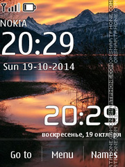 Evening Landscape tema screenshot