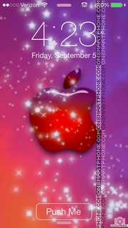 Mist Winter Apple Logo tema screenshot