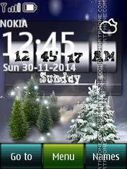 Скриншот темы Winter Digital Clock 03