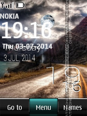 Country Live Clock es el tema de pantalla