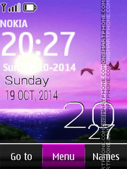 Moon Digital Clock Theme-Screenshot