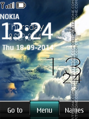 Sky BIG Live Clock tema screenshot