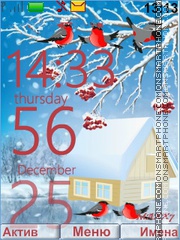 Birds and Winter tema screenshot