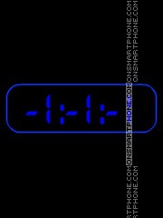 Скриншот темы Black & Blue clock