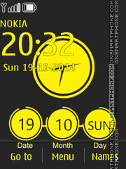 Spot Color Clock 01 Theme-Screenshot