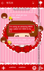 Скриншот темы Happy MocMoc GO SMS THEME