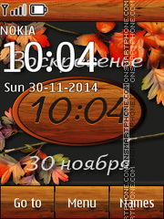 Autumn Clock 05 tema screenshot