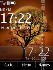 Tree and Moon 01 tema screenshot