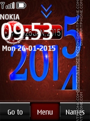 2015 Year Digital Clock Theme-Screenshot