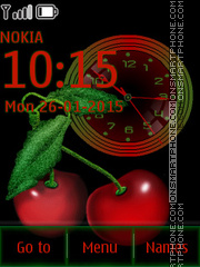 Cherry Clock 01 theme screenshot