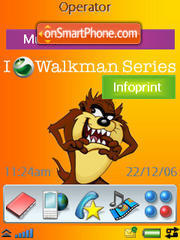 Tazman W950 Sony Ericsson theme screenshot