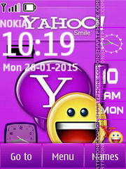 Yahoo Digital Clock theme screenshot