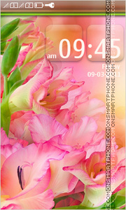 Flowers for Happy Birthday tema screenshot