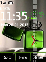 Dual Lighter Zippo Clock tema screenshot