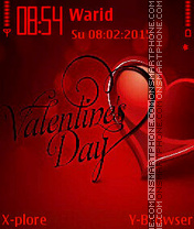 Valentine love tema screenshot