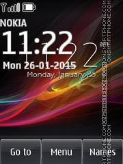 Скриншот темы Sony Xperia Z Clock