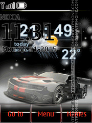 Chevrolet Camaro with Weather and Clock theme screenshot