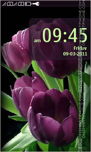 Скриншот темы Purple Tulips 01