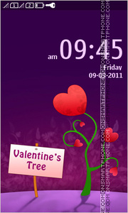 Скриншот темы Valentines Tree